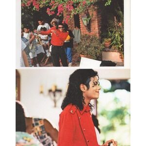Michael Jackson c. 1990s Neverland Era Party Scene Red Shirt Smiling and Dancing